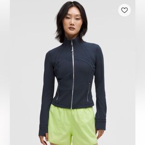 Lululemon navy blue/silver zipper define -cropped